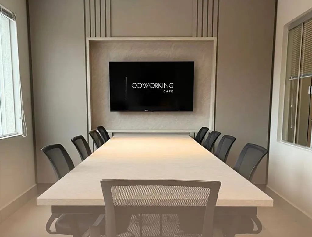 Sala de reunião do Coworking Café